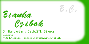 bianka czibok business card
